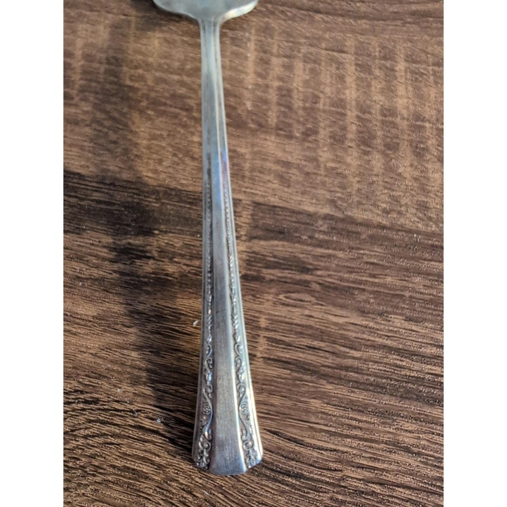 Vtge Fascination Silverplate Cold Meat Serving Fork Floral Scroll Pattern 8.5" - Picture 5 of 13